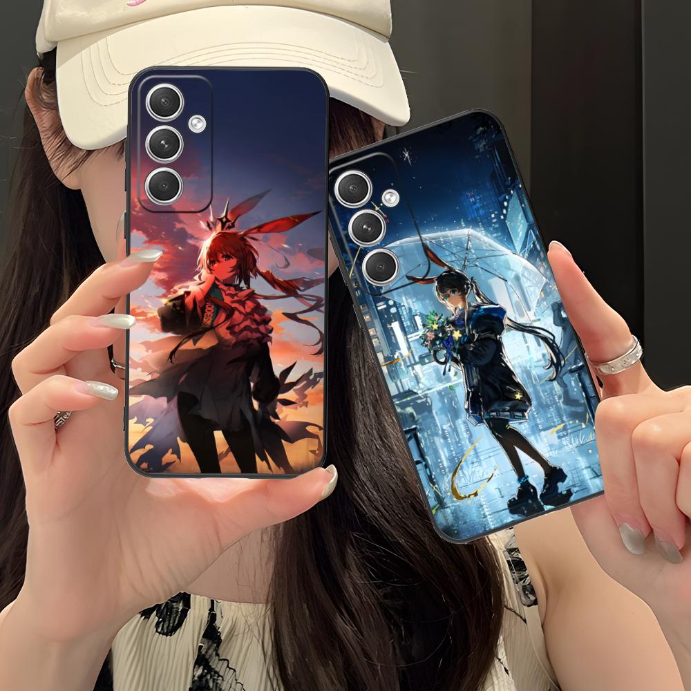 Чехол для мобильного телефона Arknights Amiya для Samsung Galaxy S25 S24 S23 S22 S21 S20 Note20 Plus FE Ultra Цветной Защитный Роскошный Чехол
