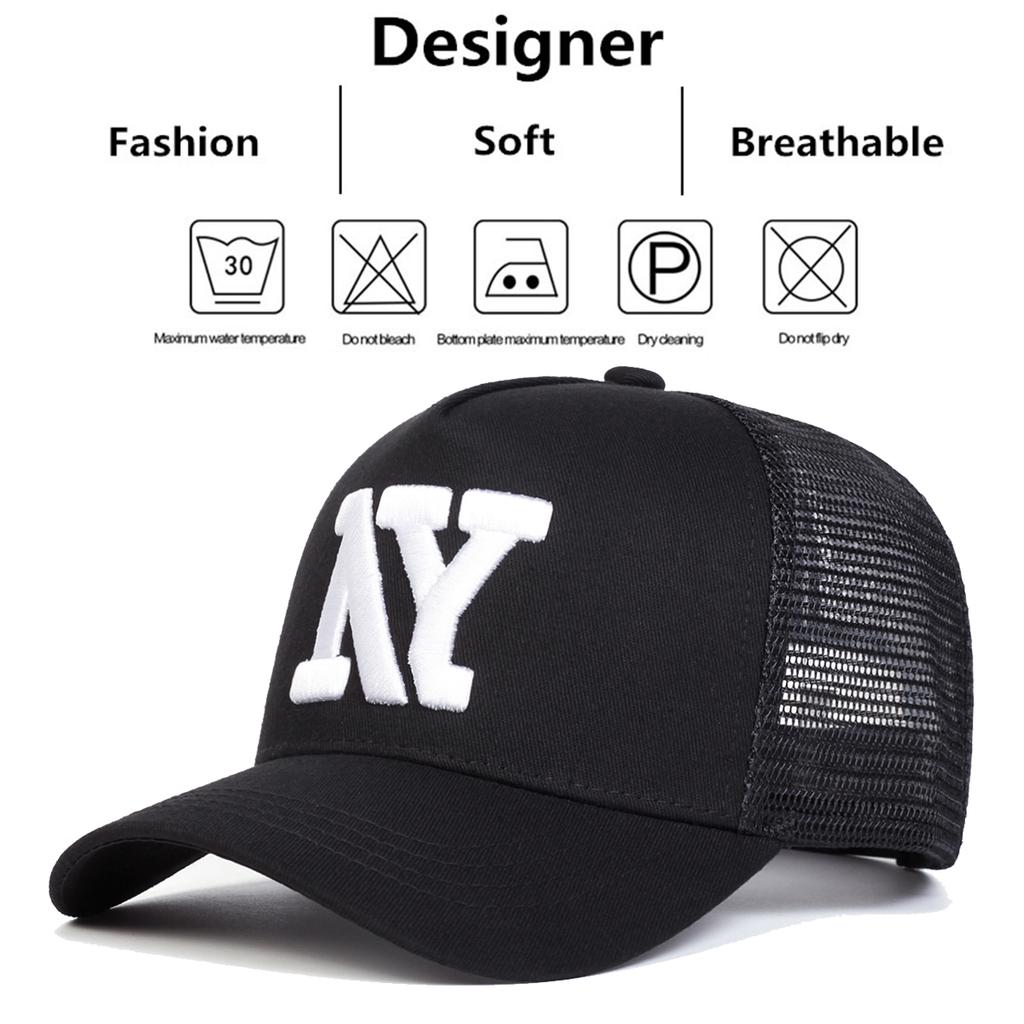 Unisex Letter Embroidery Baseball Net Caps Spring Summer Outdoor Adjustable Casual Hats Dad Hat Sunscreen Hat