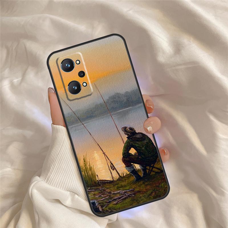 Fish Fishing Fisherman Case For Realme C71 C55 C67 C51 C75 C63 C61 C65 C53 C35 11 12 13 14 Pro Plus GT6 GT7 15 Pro