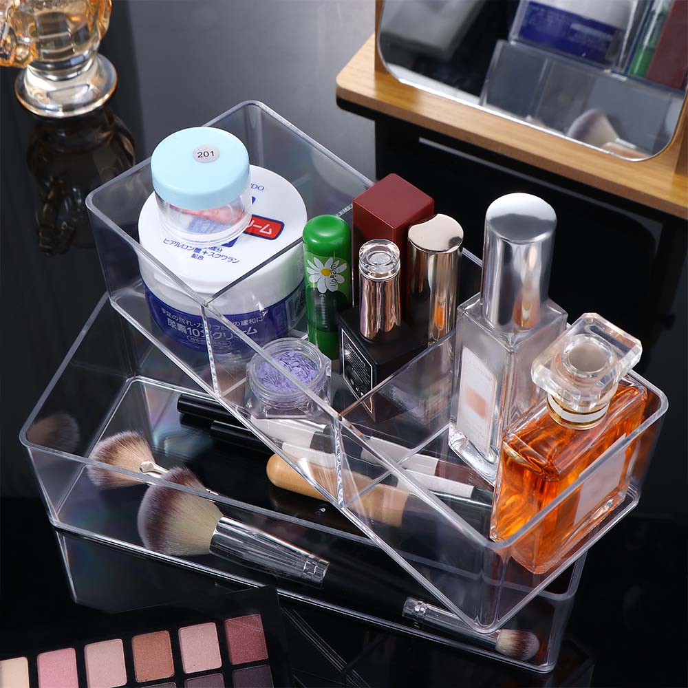 For Female Desktop Classification Grid Box Makeup Layered Desktop Drawer Divider Box Storage Box