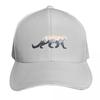 Minimal Snow Leopard With Mountains Baseball Cap Strapback Dad Hat Six Panel Structured Crown Sun Protection Upf 50