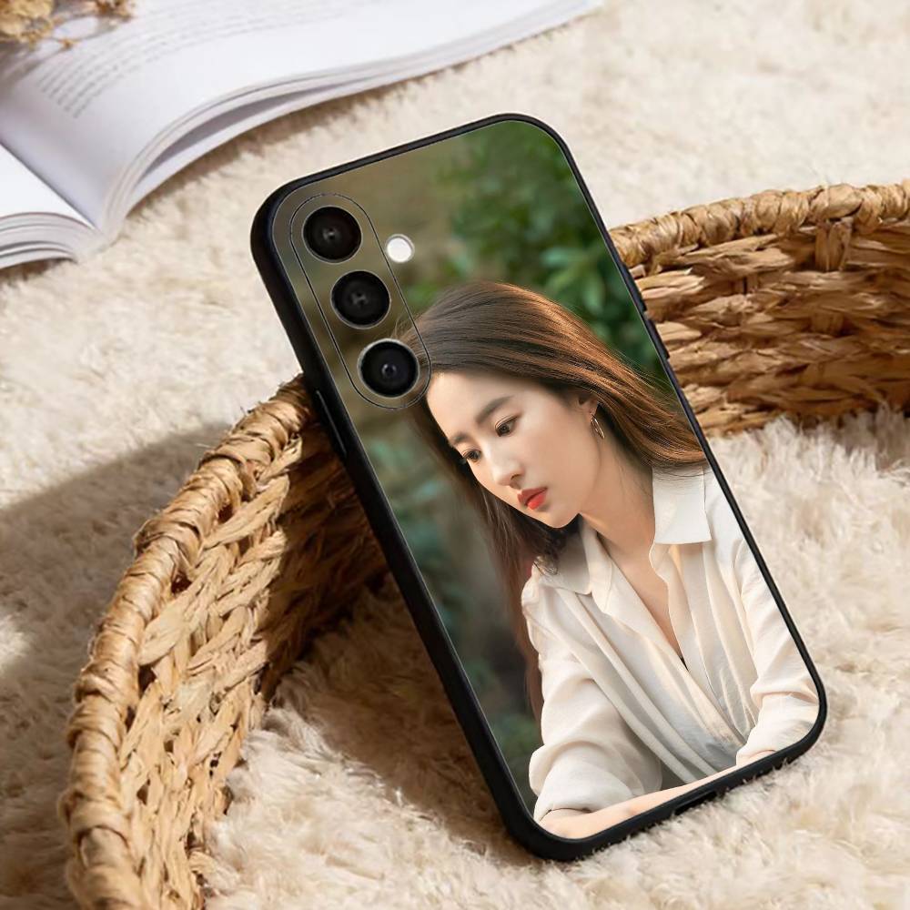 Хрустальный чехол для телефона Crystal Liu для Samsung Galaxy A13, 21s, 22, 31, 32, 52, 53, 71, 72, 73, Мягкий черный чехол