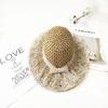 Плетение из травы Летняя женская шляпа от солнца Ручной работы Пляжные кепки Прочные соломенные шляпы
