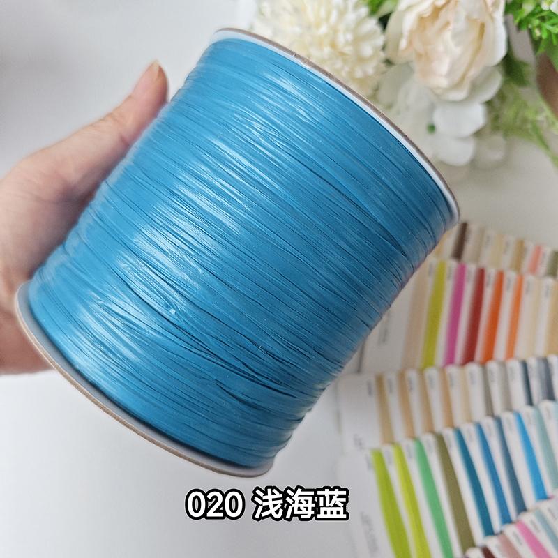 600M Рафия Соломенная Пряжа Нить для Вязания Крючком для DIY Вязания Летняя Соломенная Шляпа Сумки Подушки Плетеная Соломенная Пряжа