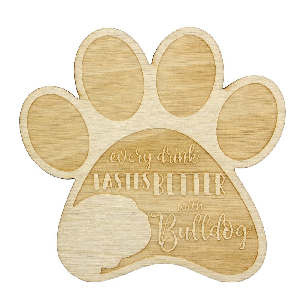 Bulldog – Mug coaster, engraved coaster with dog | Art-Dog