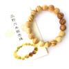 Koya Roki Bracelet 11mm Wooden Box Included World Heritage Prayer Beads Natural Stone Power Stone [GOLD STONE] Mt.