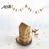 Multi-layer Hollow Design 10PCS House Shaped Paper Candy Boxes, Cardboard Treat Containers with Sturdy Gift Cases Handle, Decorative Easy Assembly