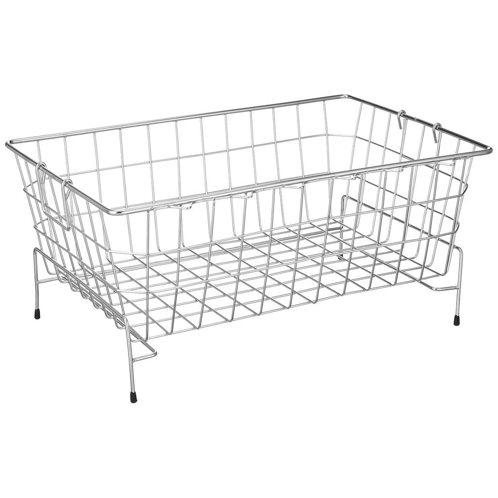 Подставка для сушки посуды с поддоном для слива + Подставка для столовых приборов (54 см * 42 см * 20 см) Набор из 2 контейнеров для хранения на кухне, 7,5 литров, коричневая крышка, пластик