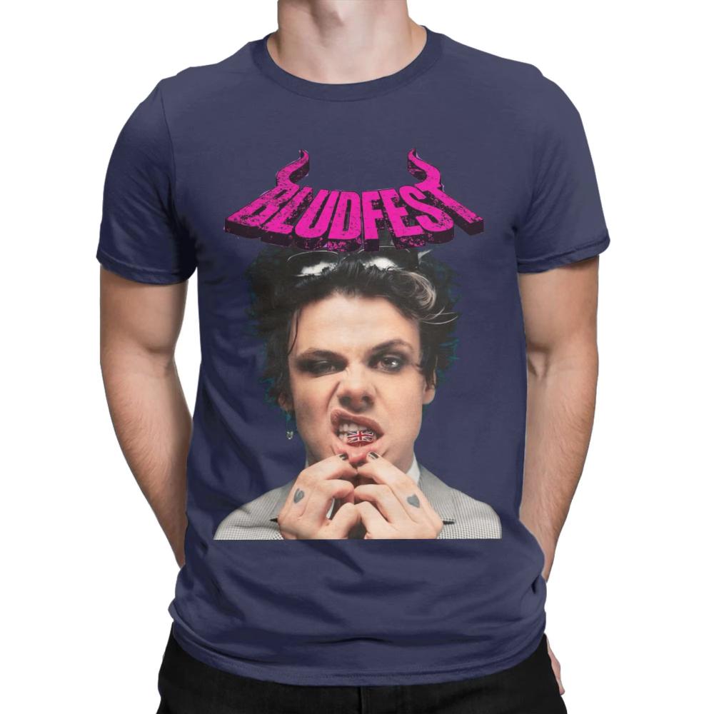 Мужские Женские Футболки Yungblud Bludfest Чистый Хлопок Топы Crazy Короткий Рукав Круглый Воротник Футболки Подарок на День Рождения Футболки Лето