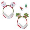 Party Show Luxury Christmas Headband Earmuffs (2 Types) + Santa Cone Hairpin (2 Types) Set, Headband Earmuffs (teddy Bear..., 1 Set)