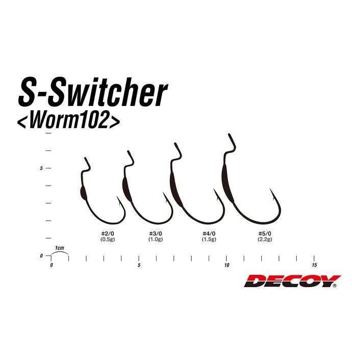 [Katsuchi] Крючок DECOY S-Switcher Worm102 #2/0 - Черный