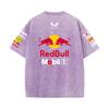 Летний гоночный костюм Формулы 1 Команда Red Bull Vestapan Униформа Короткий рукав Винтажная стирка Футболка Футболка с круглым вырезом