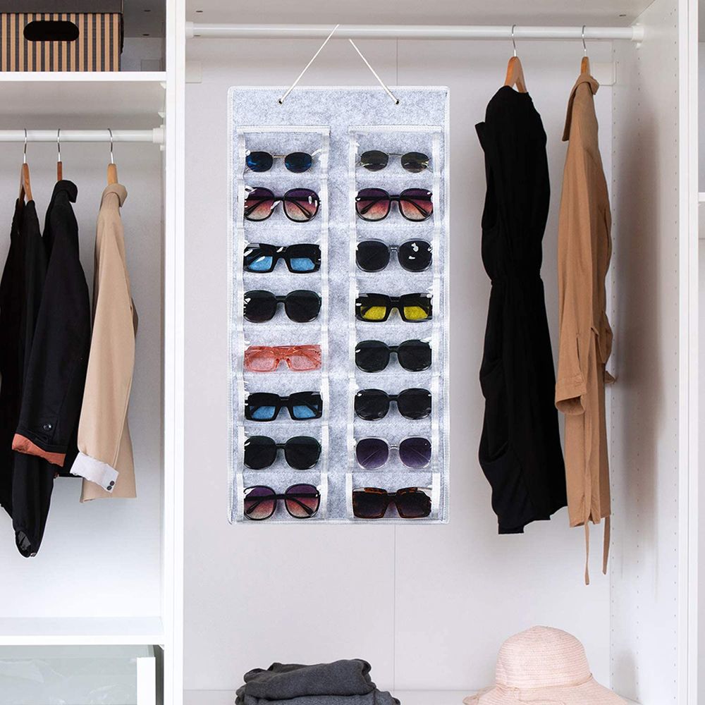 Rope Pocket Wall Stand Holder Hanging Wall Glasses Holder Sunglasses Hanging Organizer Hanging Bag