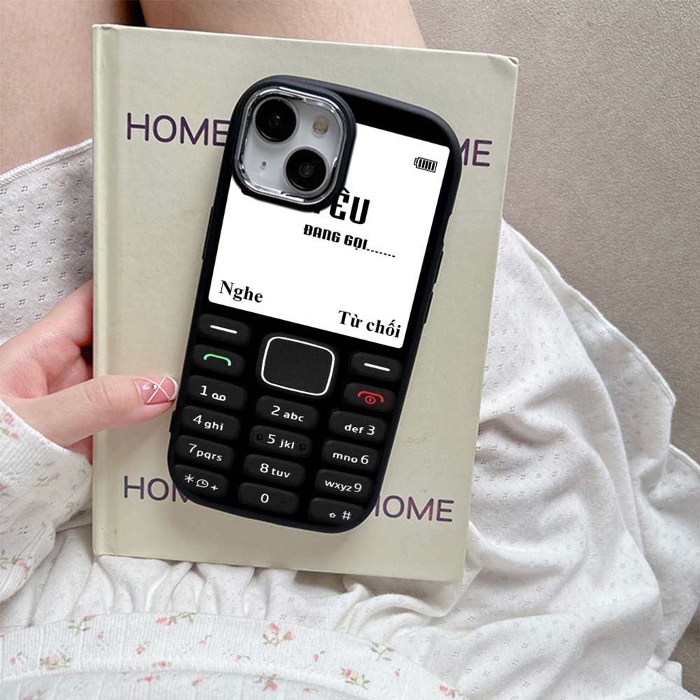 Для iPhone 13 14 15 Pro Max Samsung Galaxy A14 A15 A24 Xiaomi 13T Redmi 12C Мягкий пухлый чехол для телефона A45 Забавная кнопка в стиле ретро Художественный дизайн Чехол из ТПУ