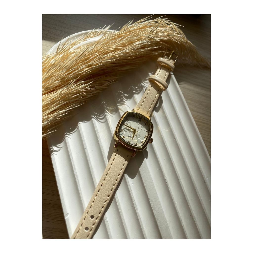 Винтажные женские наручные часы Bs Stilll с кварцевым кожаным ремешком в стиле ретро, ​​1 шт.