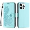 For iPhone 16 Pro Max Phone Cases Mandala Flower Leather Wallet Mobile Cover with Strap