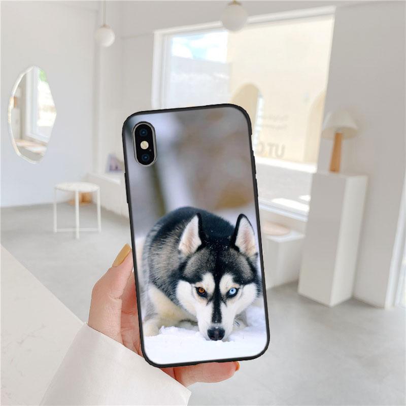 CJ66 Husky Puppy Dog Soft Shell Phone Case for Redmi Note 10 11 12 Pro Max 10S 10C 10T 11A 11S 12S 12C
