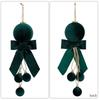Contrast Bow Ball Bow Pendant Ball Tassel Xmas Tree Hanging Charm  Mall Scene Layout