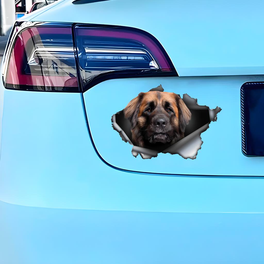 Leonberger Car Stickers, Waterproof Pvc Animal Decals With 3D Effect, Block Scratches and Increase Fun Auto Parts