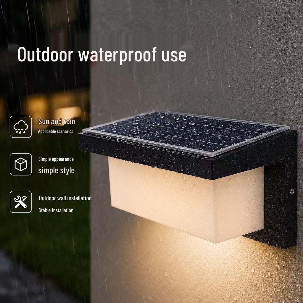Voice-Controlled Solar Waterproof Outdoor Wall Lamp for Gardens and Balconies