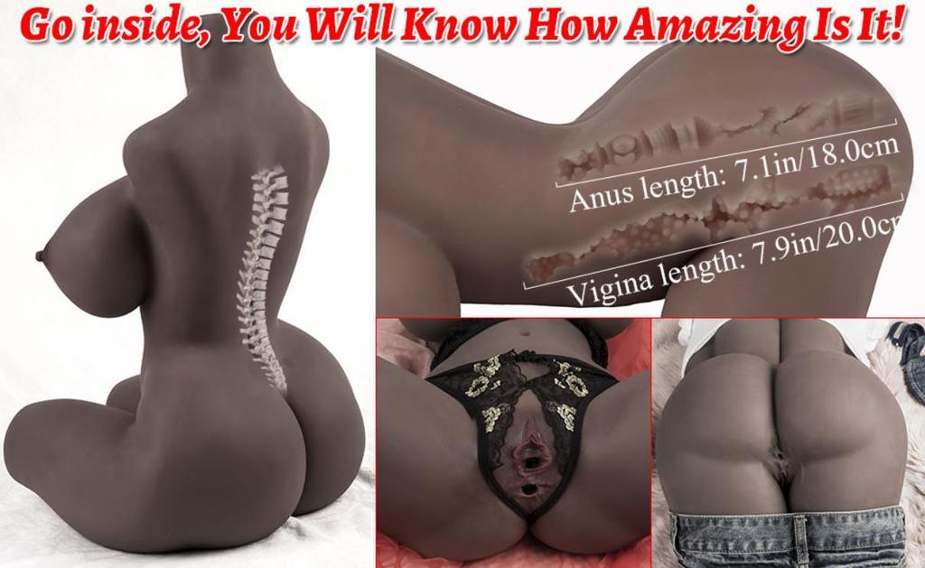 Силиконовая секс-кукла до половины тела без рук, реалистичная, с большим бюстом, телесного цвета, с сексуальной вагиной для мастурбации, игрушки для взрослых