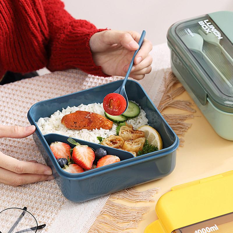 Портативная коробка для завтрака Bento с отсеками, герметичный микроволновый безопасный контейнер для обеда с многоразовым
