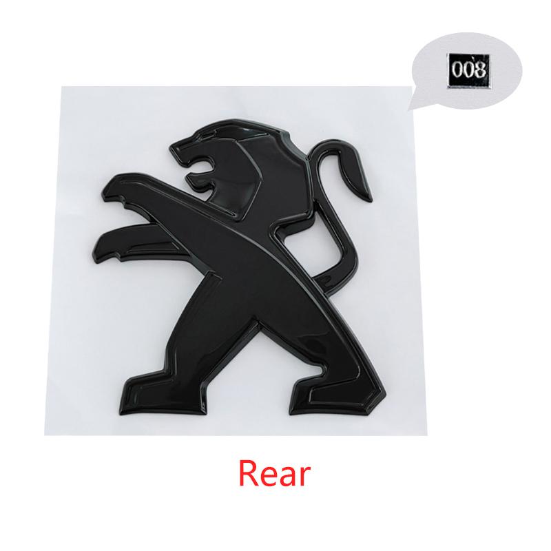 Back Buckle Lion Emblem Front Hood Decals Rear Trunk Badge for Peugeot 4008 5008 ABS Car Stickers Replacement Decoration