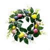 Венок из пасхальных яиц, декоративное украшение, круглый, искусственное подвесное украшение для вечеринки