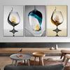 Romantic Wine Glass Sailboat Canvas Painting Poster Modern Art Wall Picture Gallery Restaurant Bar Home Living Room Decoration