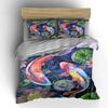 Colorful koi fish pattern. Bedding sets Duvet cover sets Duvet covers Pillowcases(1 * Duvet Cover 2 * Pillowcases, without duvet insert)