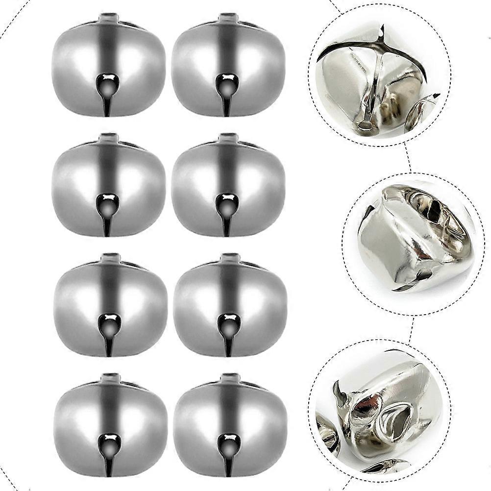 Craft Bells Ornament Multi-Function Diy Bells Christmas Party Attendees Silver 2.5cm x 2.5cm x 2.5cm Iron 60Pcs