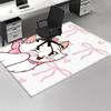 1pc, "Home Decor Carpet, Office Rug, Chair Pad, Outdoor Mat, Gift Idea - Cute Pink Bow Kitty Design"P194