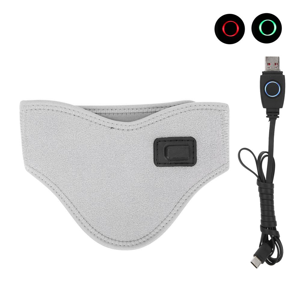Heated Neck Wrap Relieve Neck Pain Heating Therapy Adjustable USB Heated Cervical CollarGray