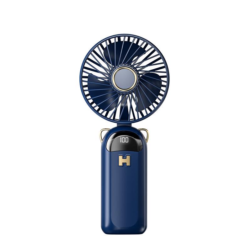 Foldable USB Rechargeable Silent Neck Fan - Handheld & Desktop