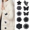 Seam-Free Patch Sticker Self-Adhesive Down Jacket With Holes And No Marks Repair Cloth Sticker Black Clothes Skirt Flowers Advanced Embroidery
