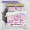 3pcs Custom Name Magical Unicorn Dreams Bedding Set Printed Bedding Set Duvet Cover Closure Includes 1 Duvet Cover & 2 Pillowcases Bedroom Decor