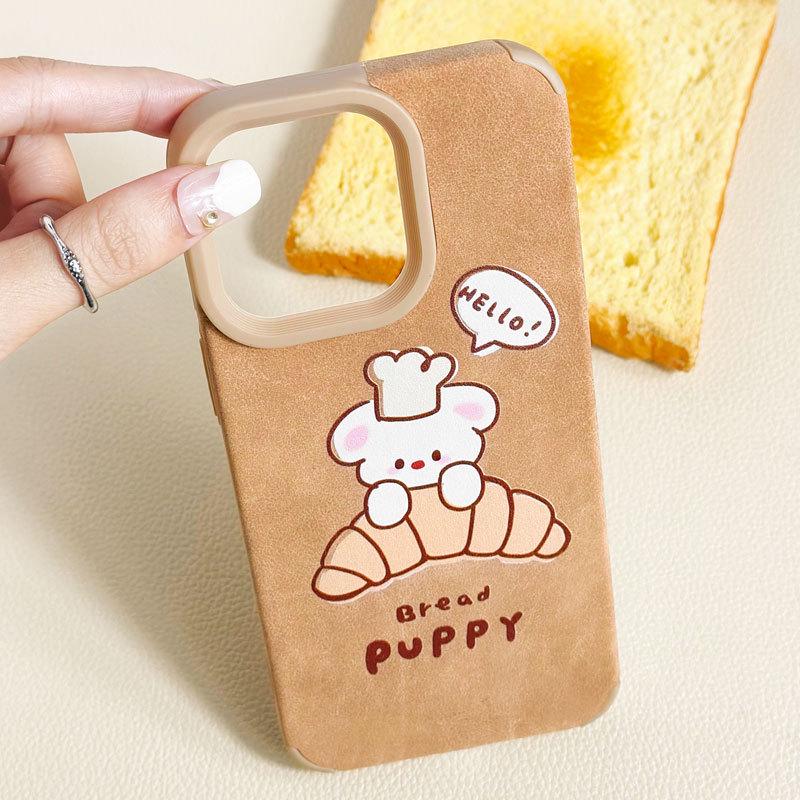 Дело Житай: Кожаный мультяшный защитный чехол для iPhone 12, 13, 14, 15 Pro/Pro Max, 16 Pro