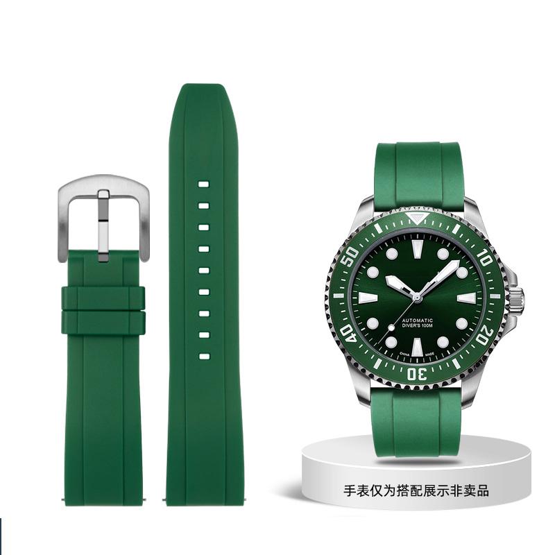 Классический резиновый ремешок для часов Seiko Citizen Omega Quick Release 20 мм 22 мм 24 мм, силиконовый ремешок Tropic, ремешок для смарт-часов