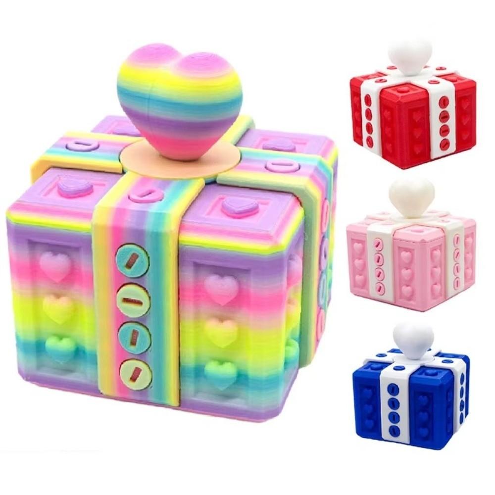 3D-печатная 3D раздражающая подарочная коробка с винтами Pop It Сенсорная розыгрыш Винтовая коробка Дизайн в форме сердца Снятие стресса Разблокируемая Подарочная коробка-дразнилка