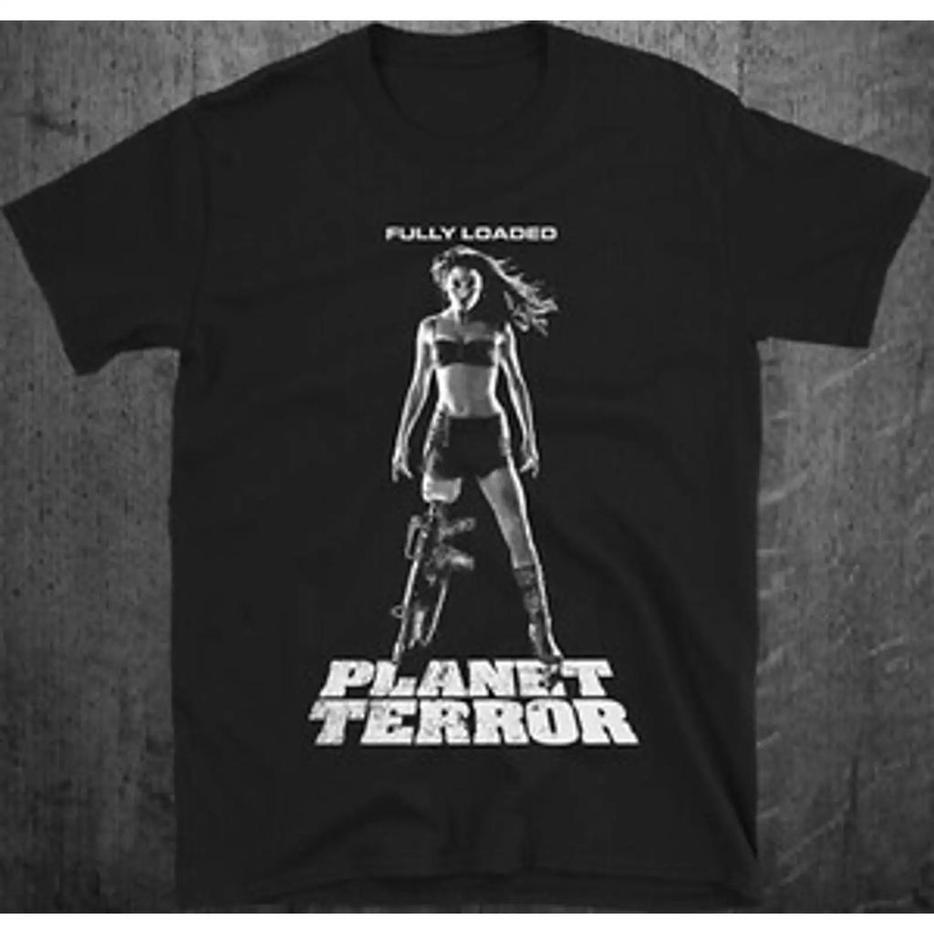 Camiseta Planet Terror Tarantino Pelcula De Vintage Stretched Versatile Soft Casual Top For Everyday Wear Graphic
