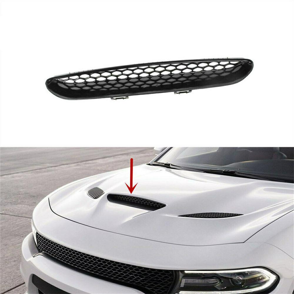 1× Hood Scoop Cover Center Grid Grille Trim Fits For Dodge Charger SRT 2015-2020