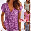 Женская модная одежда, летние топы для женщин, повседневные футболки с короткими рукавами, блузки с цветочным принтом, женские свободные хлопковые рубашки больших размеров