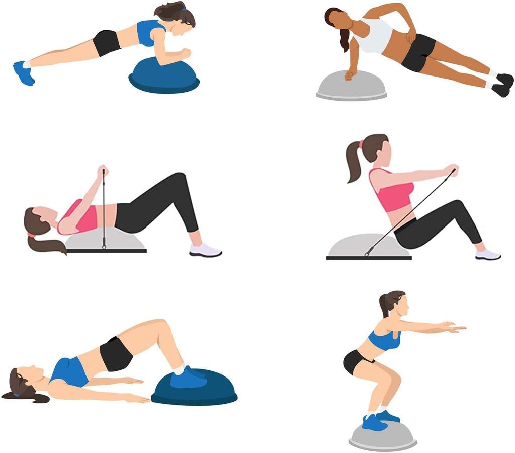 PROIRON Balance Dome, Balance Ball, Hemispherical Balance Board, 300kg Weight Capacity, Blue