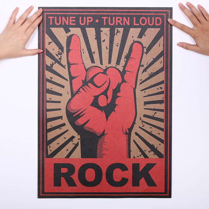 MIT Продолжить Рок-н-ролл Рок Жесты Наклейка на стену Классическая ностальгия Металл Рок Декоративные постеры