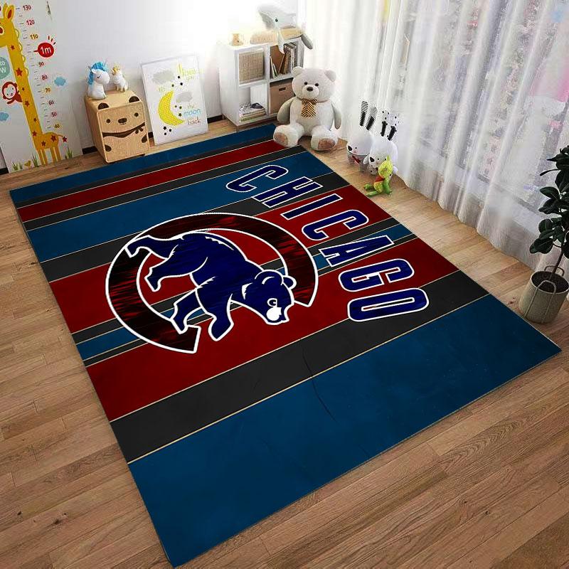 Chicago Bear Logo Striped Carpet suitable as a non-slip mat for the living room or bedroom sofa