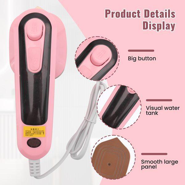 Small Home Garment Steamer With Titanium Surface For Wrinkle Removal And Fabric Protection