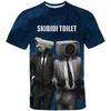 Смешная футболка с принтом Skibidi Toilet Мультяшная футболка с изображением камеры для мужчин и детей Модная уличная одежда Одежда с коротким рукавом Топ