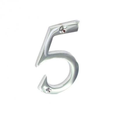 5 Хромированный номер двери