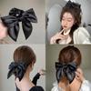 Elegant Bow Ribbon Hair Band Women Hair Tie Girls Solid Satin Bowknot Scrunchies Ponytail Large Rubber Bands Hair Accessories