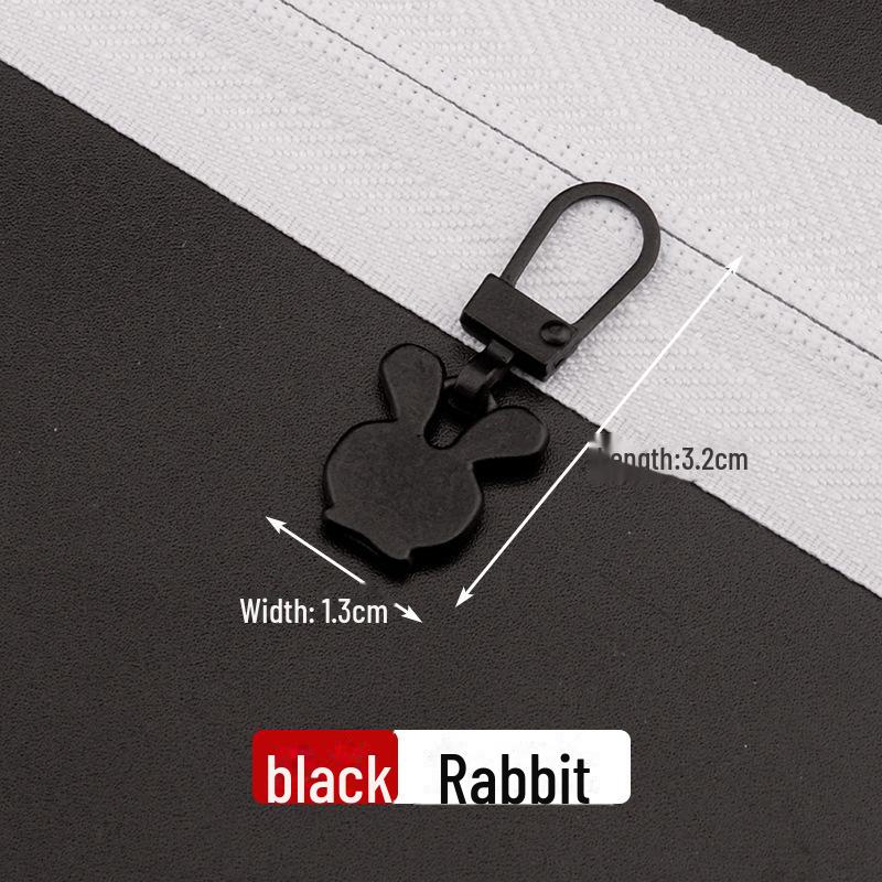 Metal Zipper Pull Tab with Removable Head for Clothing Repair and Accessories